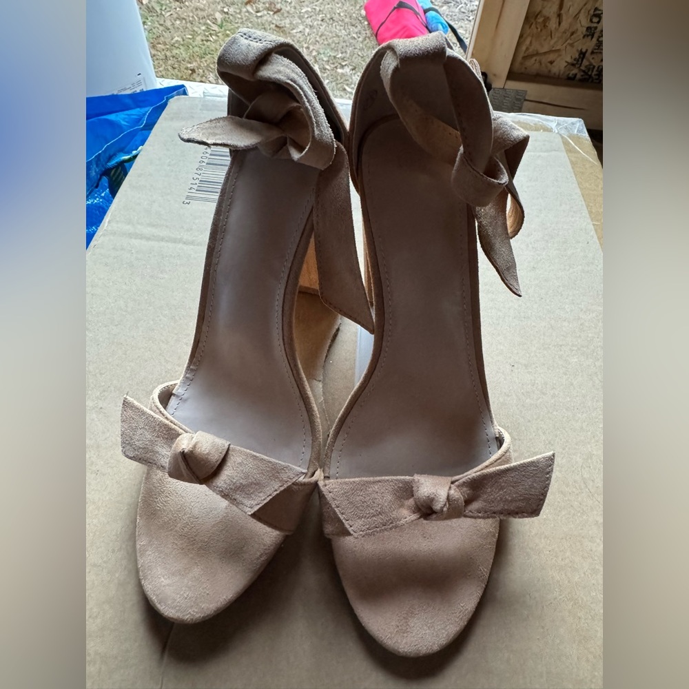 Tan suede heels